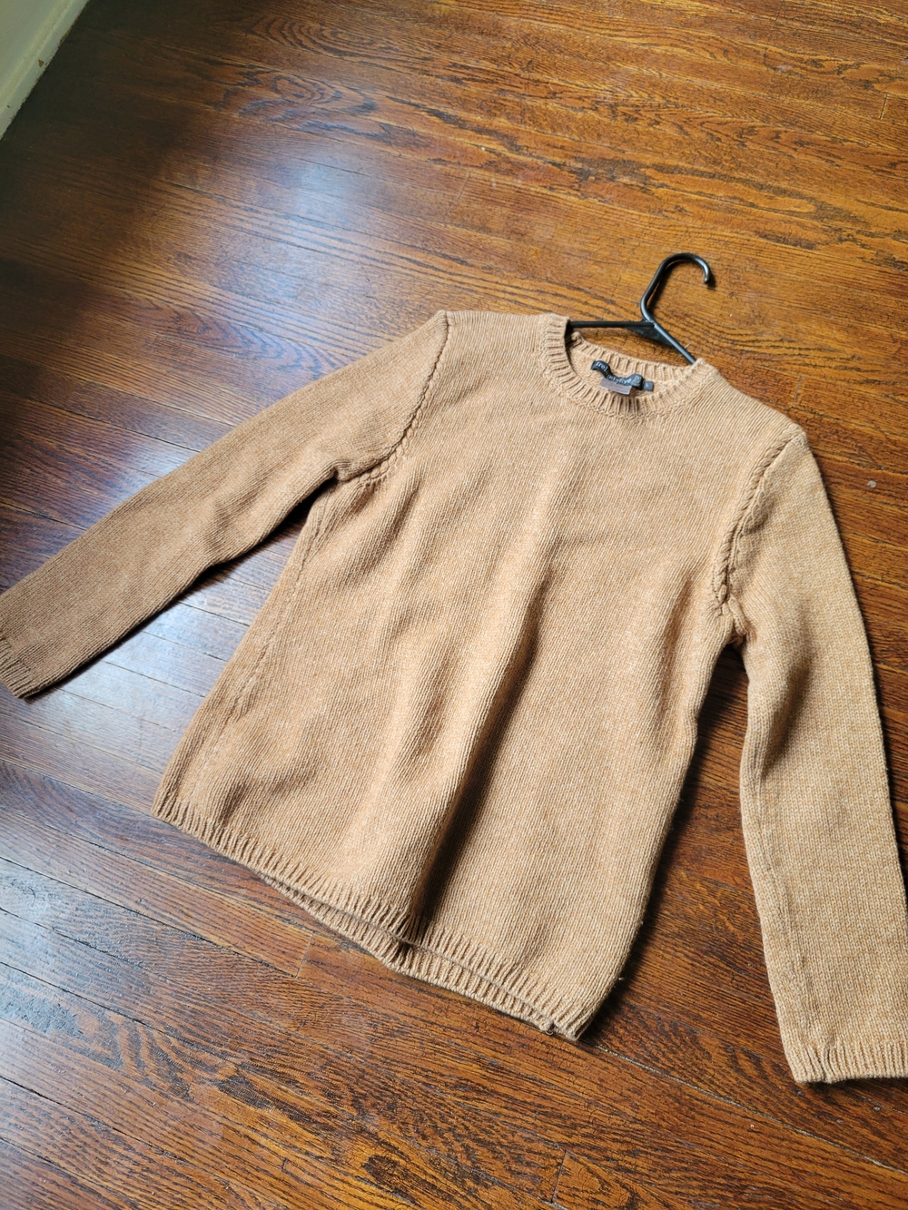 Irelands Eye Women's Lambswool Blend Tan/brown Round Neck Pullover Sweater - Picture 12 of 15